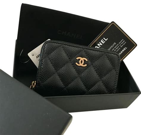 card holders chanel|chanel card holder zip around.